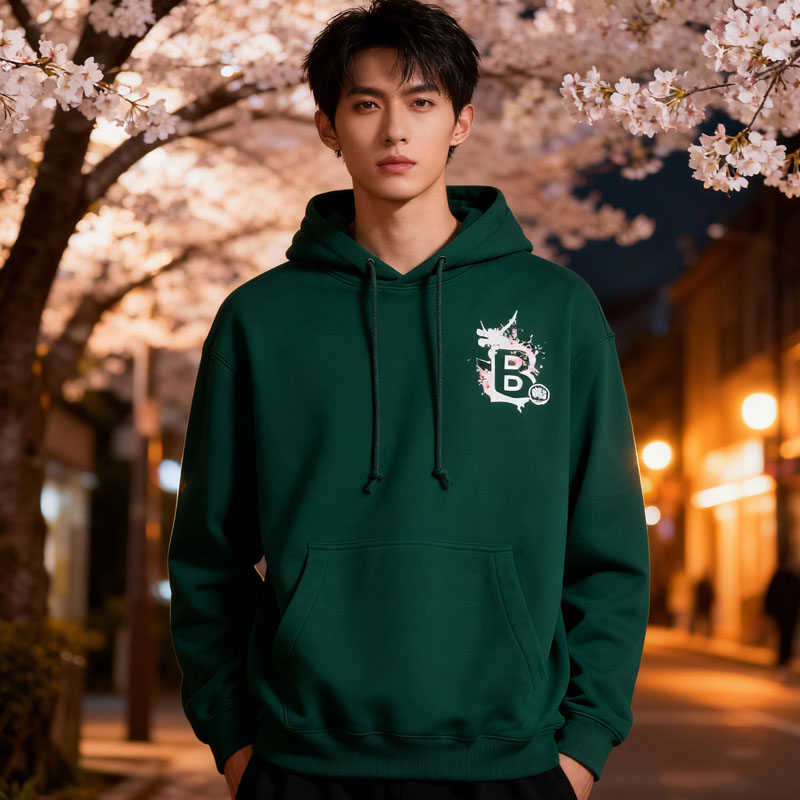 李宁卫衣男春篮球系列舒适透气宽松休闲套头连帽卫衣AWDU381--B品