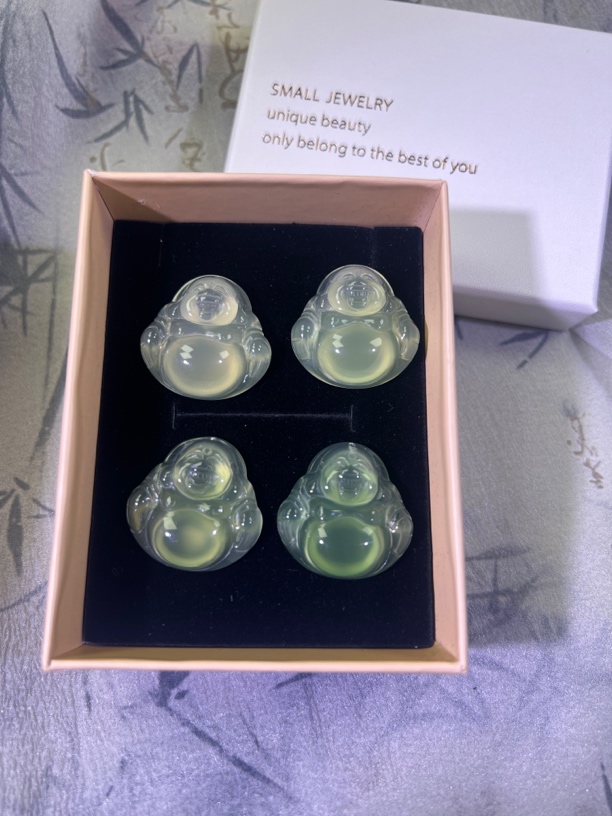 天然高冰绿佛公冰透佛公绿色挂坠项链多样性平安扣四叶草吊坠