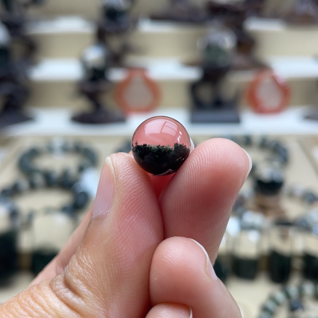 水晶颈饰未镶嵌绿幽灵单珠