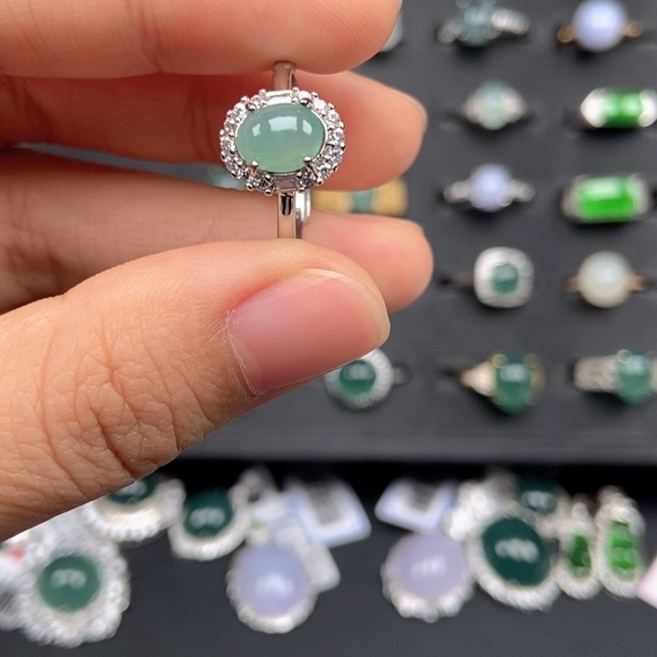 翡翠未镶嵌戒指戒指