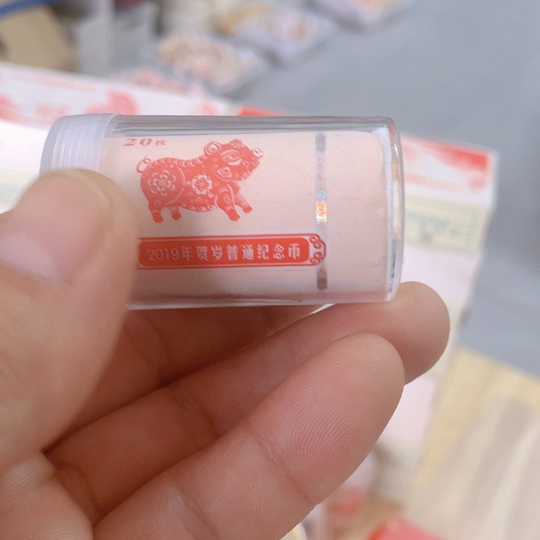 其他普通金属二轮猪年纪念币整卷20枚