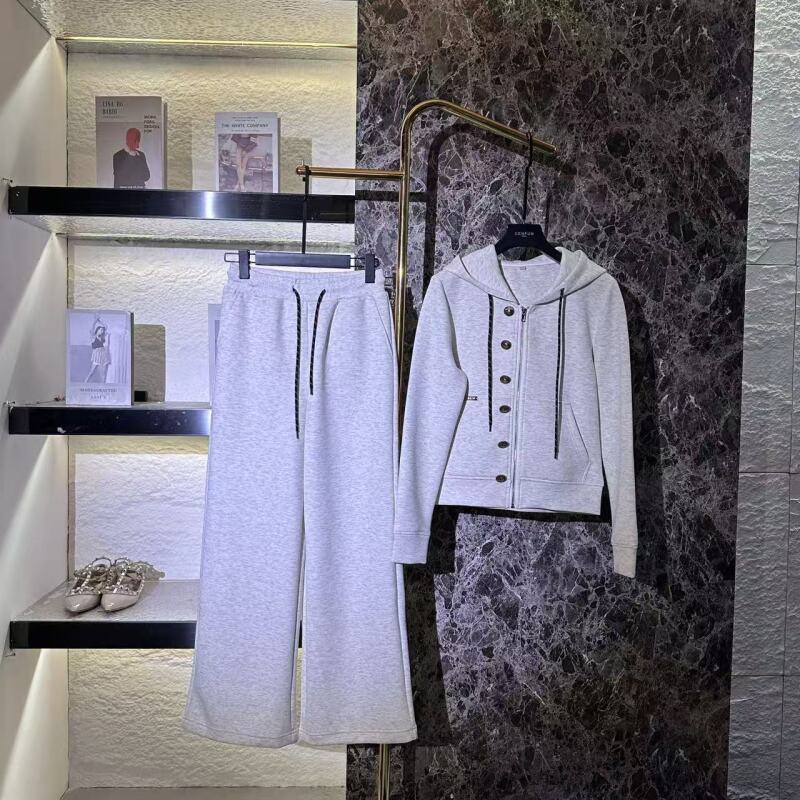 2025连帽抽绳休闲款女装套装FD03182