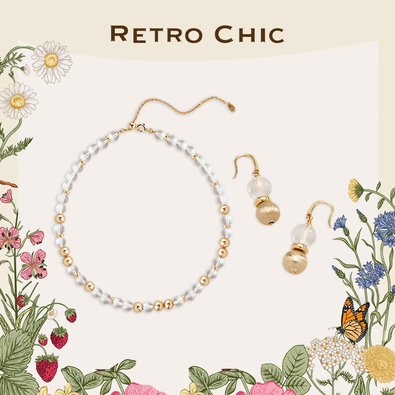 铜合金项链 RC RETRO CHIC 意大利复古时尚首饰 果壳双珠二件套
