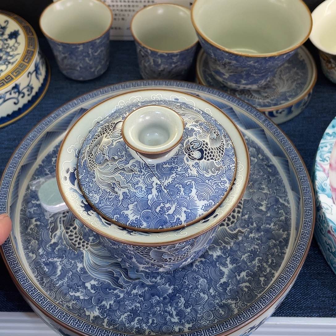 陶景德陶瓷盖碗茶具