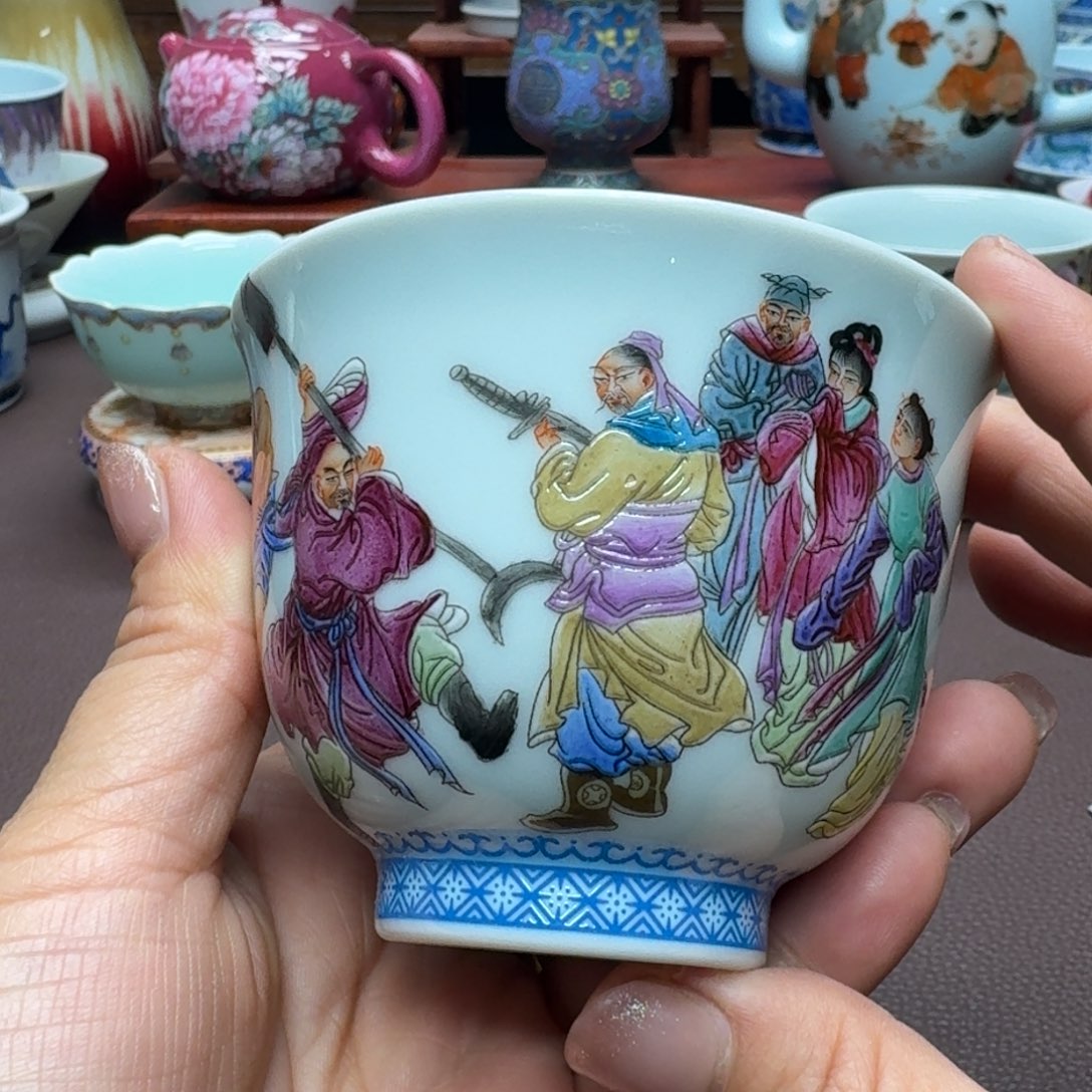 瓷片景德镇仿古手工制作精品展示