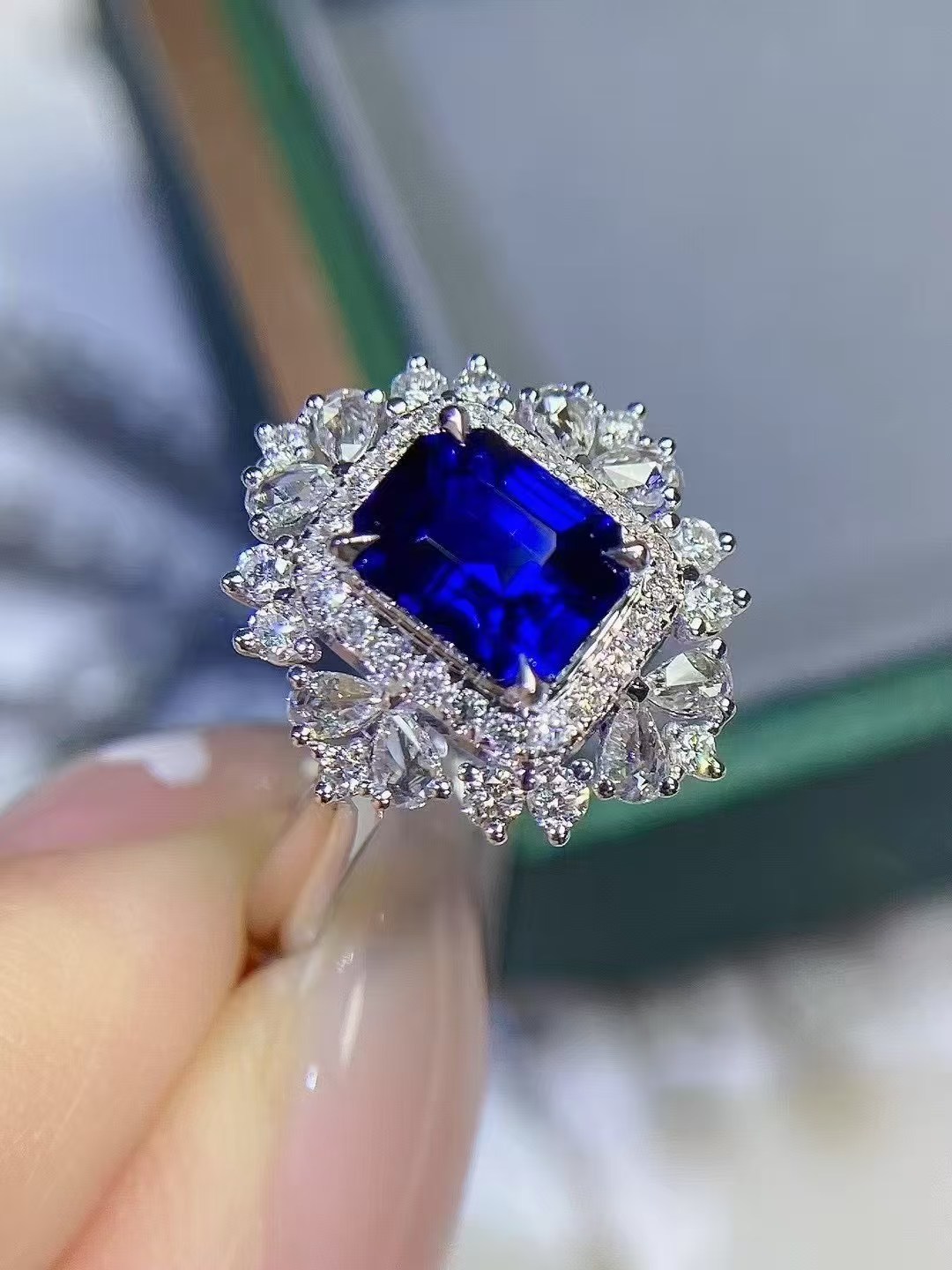 18K金蓝宝石戒指，主石：1.52ct-SL278821