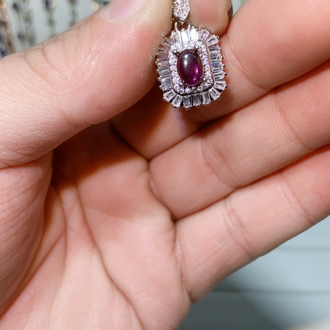 绿水晶戒指银S925镶嵌