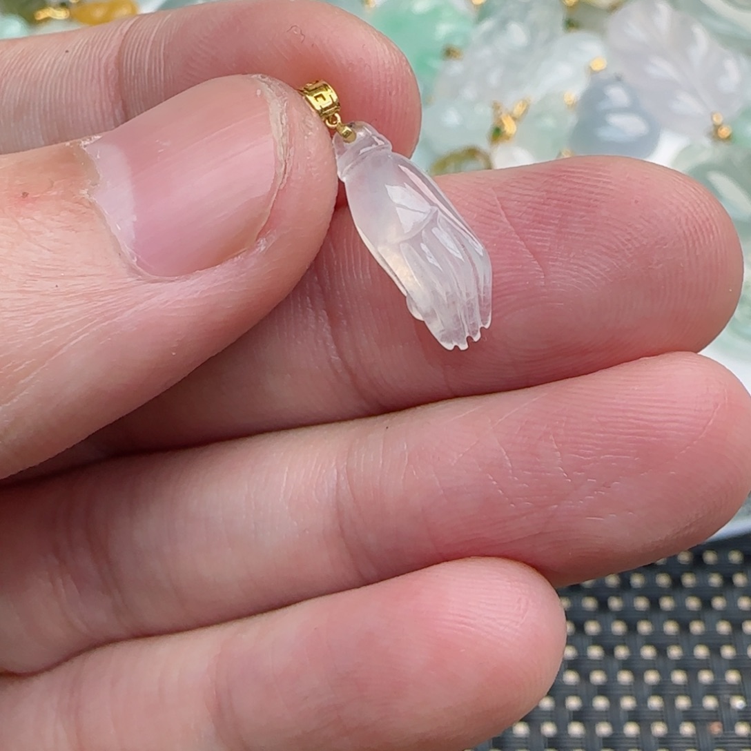 【闪购商品】翡翠颈饰18K金镶嵌掌上明珠