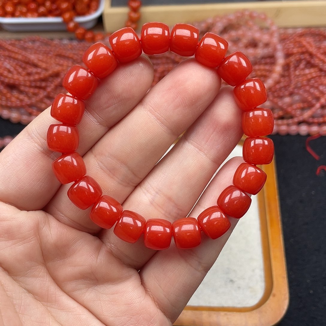 未镶嵌手链玛瑙/玉髓6号 卡10直切手链