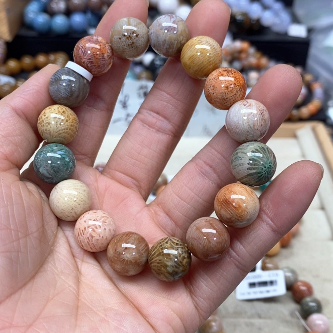 硅化珊瑚（珊瑚玉）手链未镶嵌J***t217