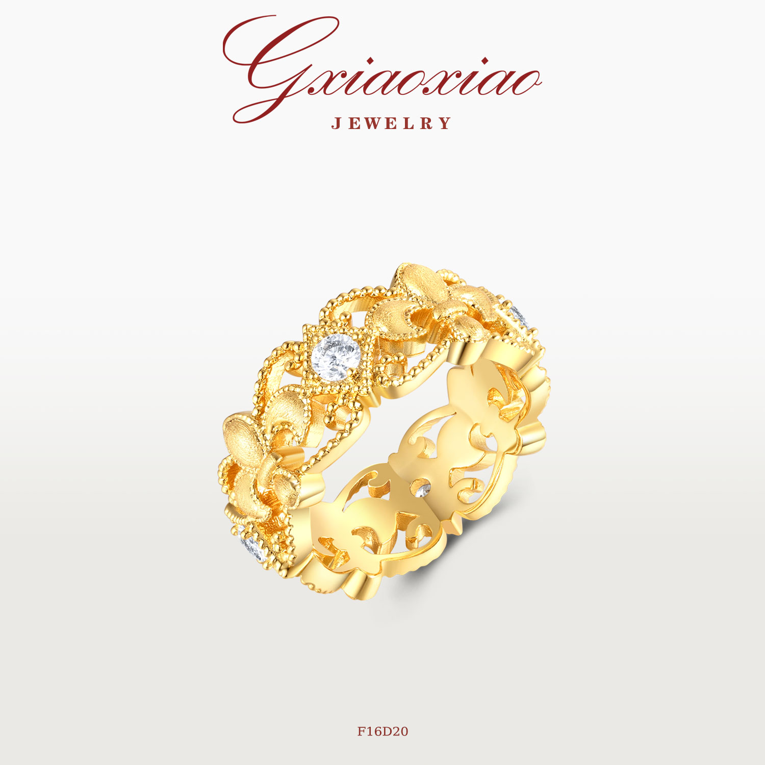 G XIAOXIAO 【金蕊星芒】时尚高级设计感气质戒指 F16D20