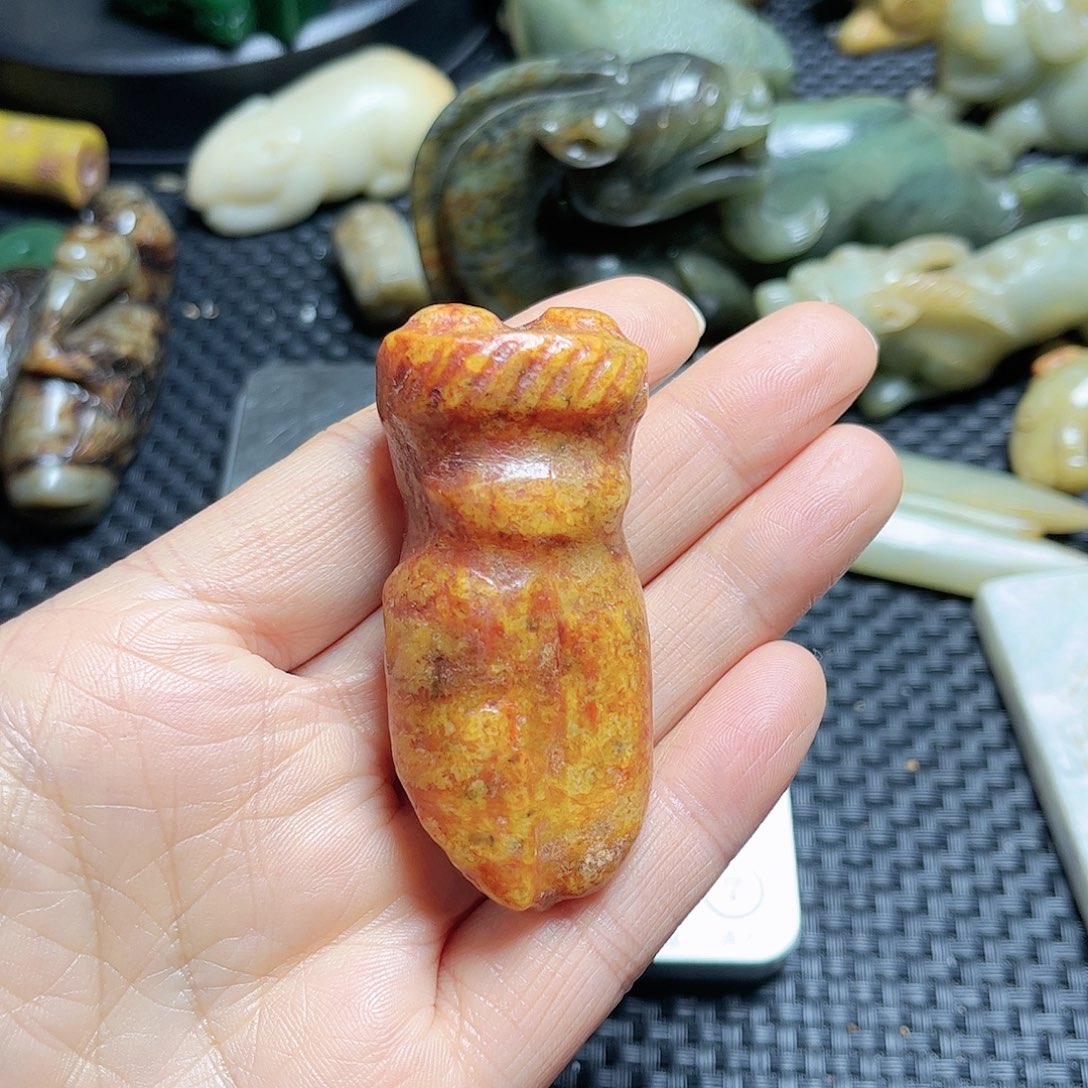 白玉菩提吊坠摆件