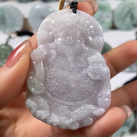 翡翠颈饰未镶嵌财神爷福利