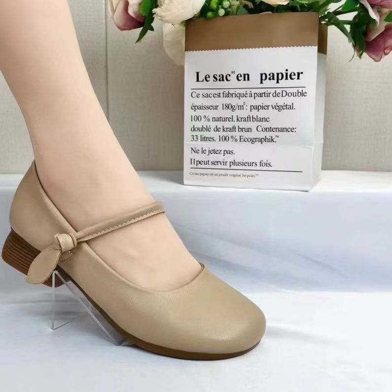 真软皮女鞋皮鞋妈妈鞋软底舒适单鞋浅口夏季新款圆头休闲低跟X13