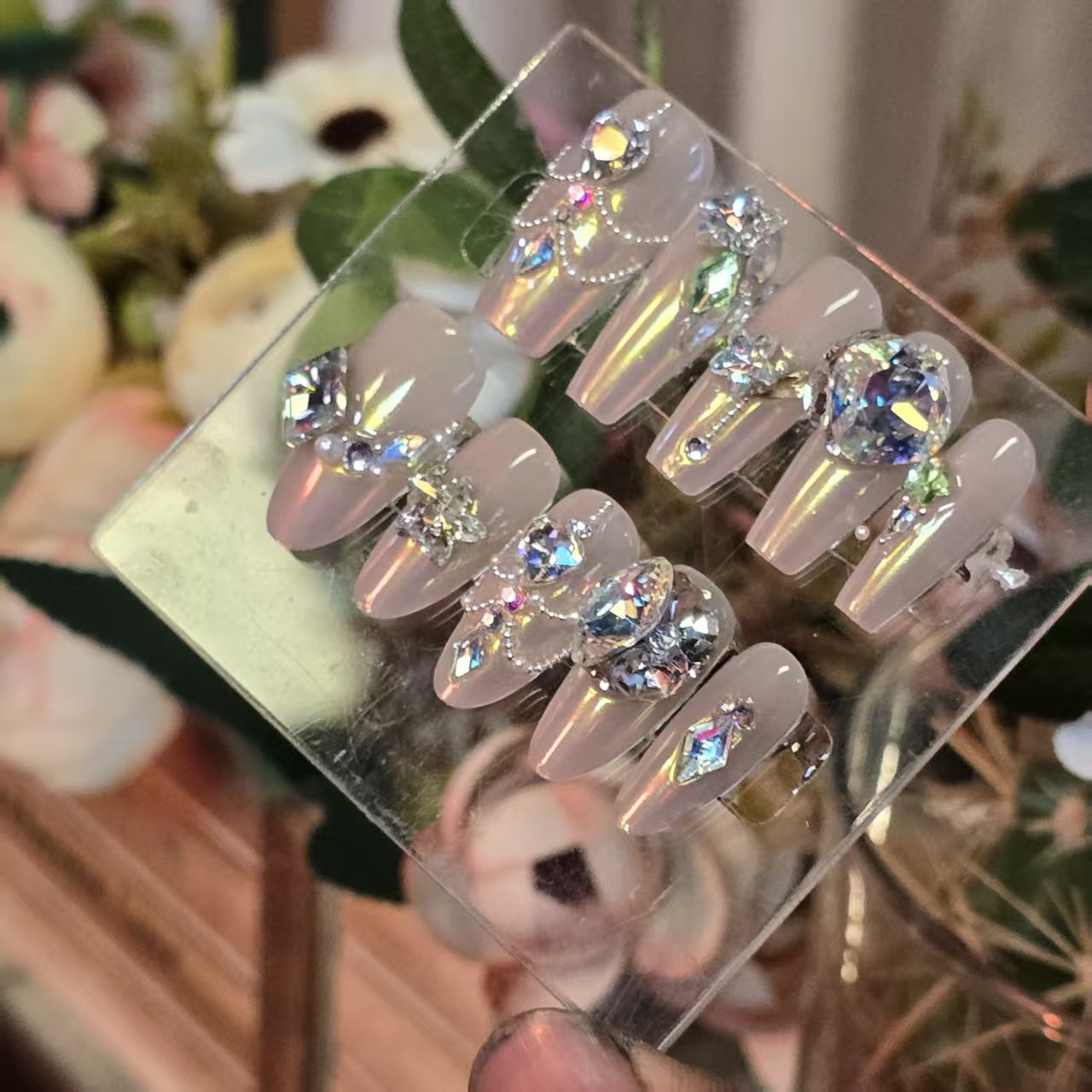 星空秘境丶001月光(施华洛)国版丶奥杰丶手工穿戴甲