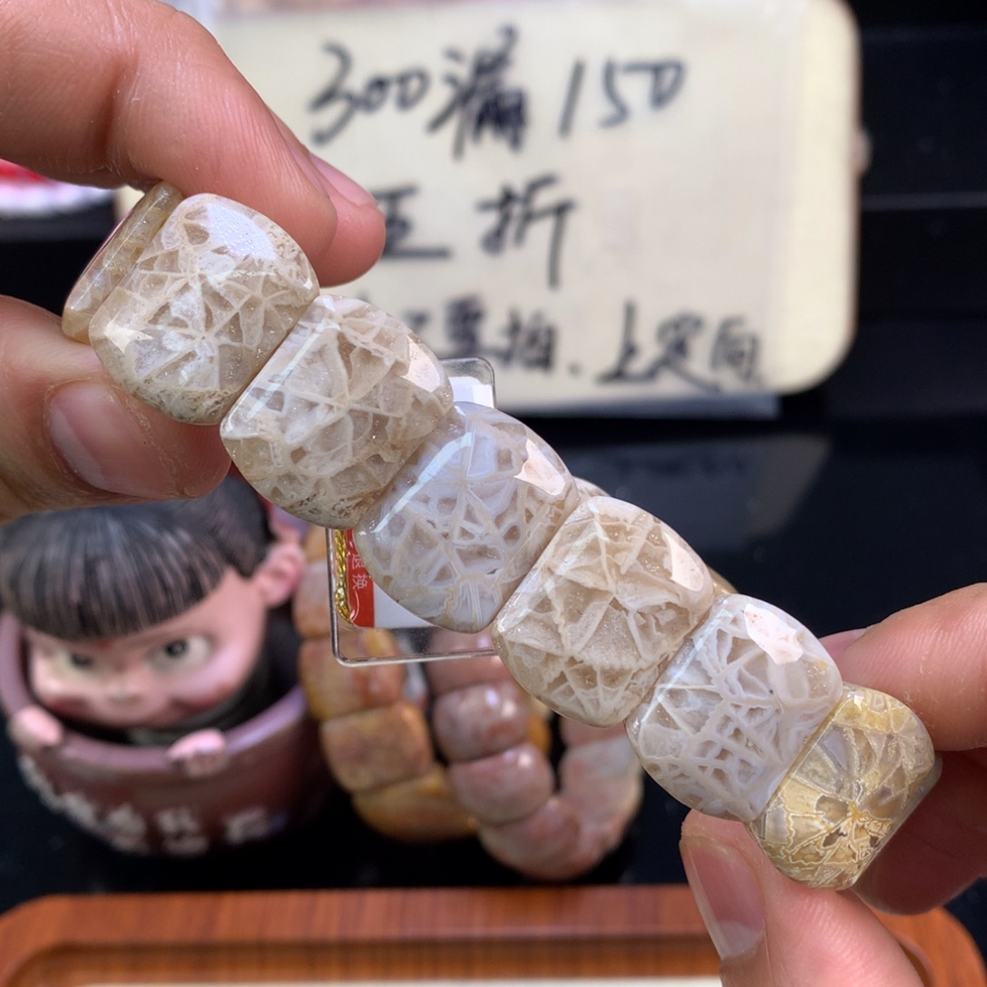 硅化珊瑚（珊瑚玉）未镶嵌颈饰10号万花筒