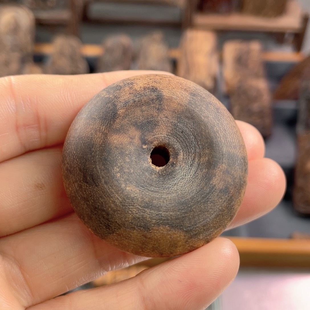 木?*心文莱平安扣雕刻工艺件