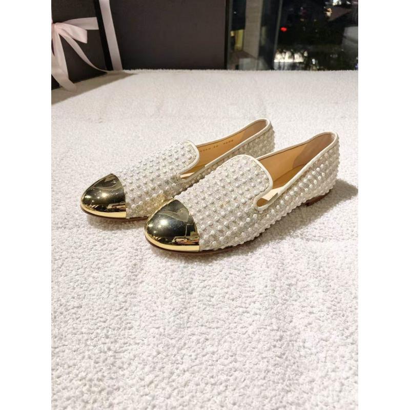 95新 maje  qq1049 Guseppe zanotti GZ 字母logo编制单鞋38码微