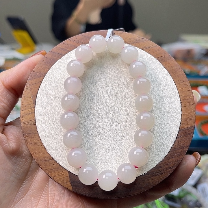 和田玉未镶嵌手串A66卡10