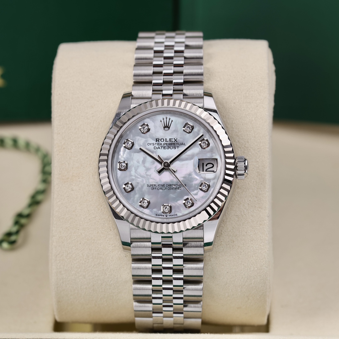 99新 Rolex/劳力士 278274- 白贝母盘钻刻 五珠链 2025年6月保卡