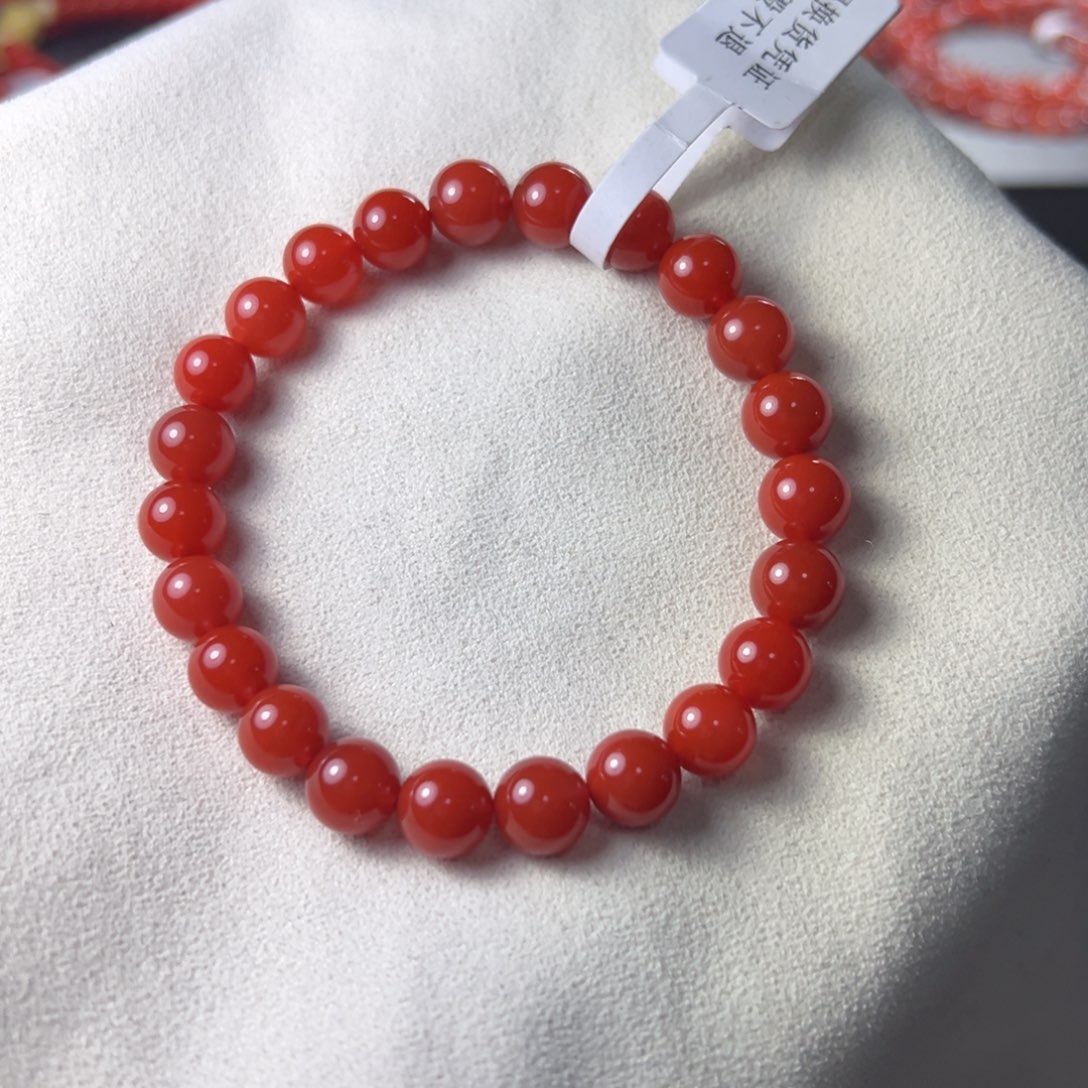 南红玛瑙手串未镶嵌袈***薄