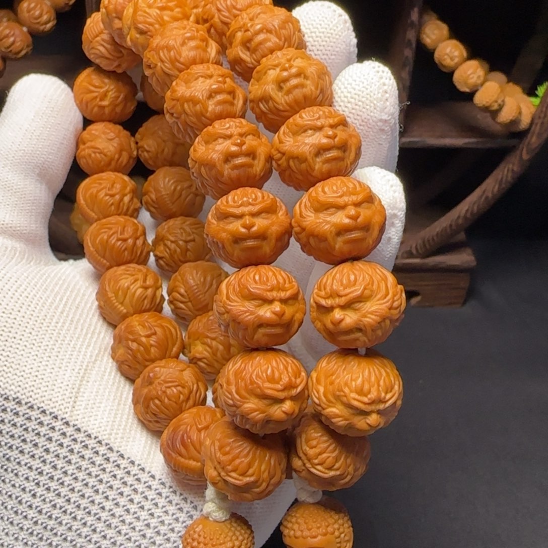 @***晨猴头核桃吊坠猴头