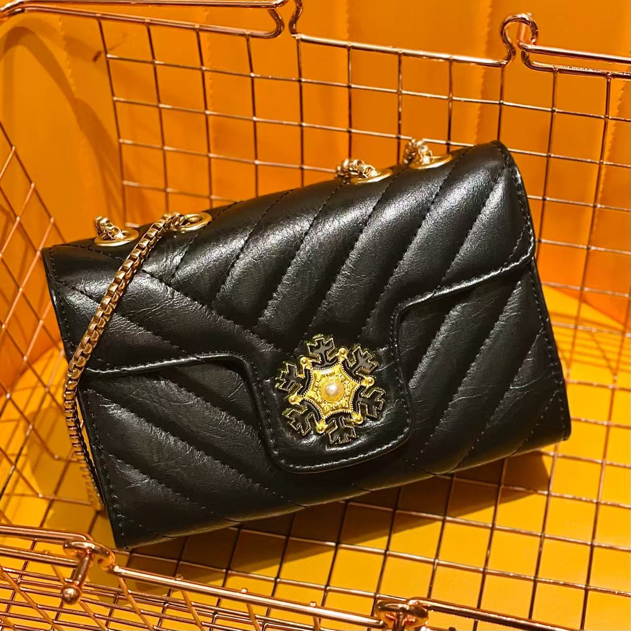 链条包菱格女包磁吸扣包小方包百搭面膜女包小香风女士潮流经典