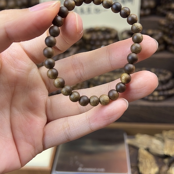 沉香碎屑沉香06圆珠单圈