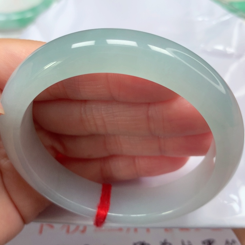 【闪购商品】翡翠手镯未镶嵌冰胶果冻晴手镯5657圈4号
