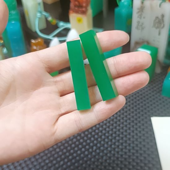 寿山石印石牙签章对章