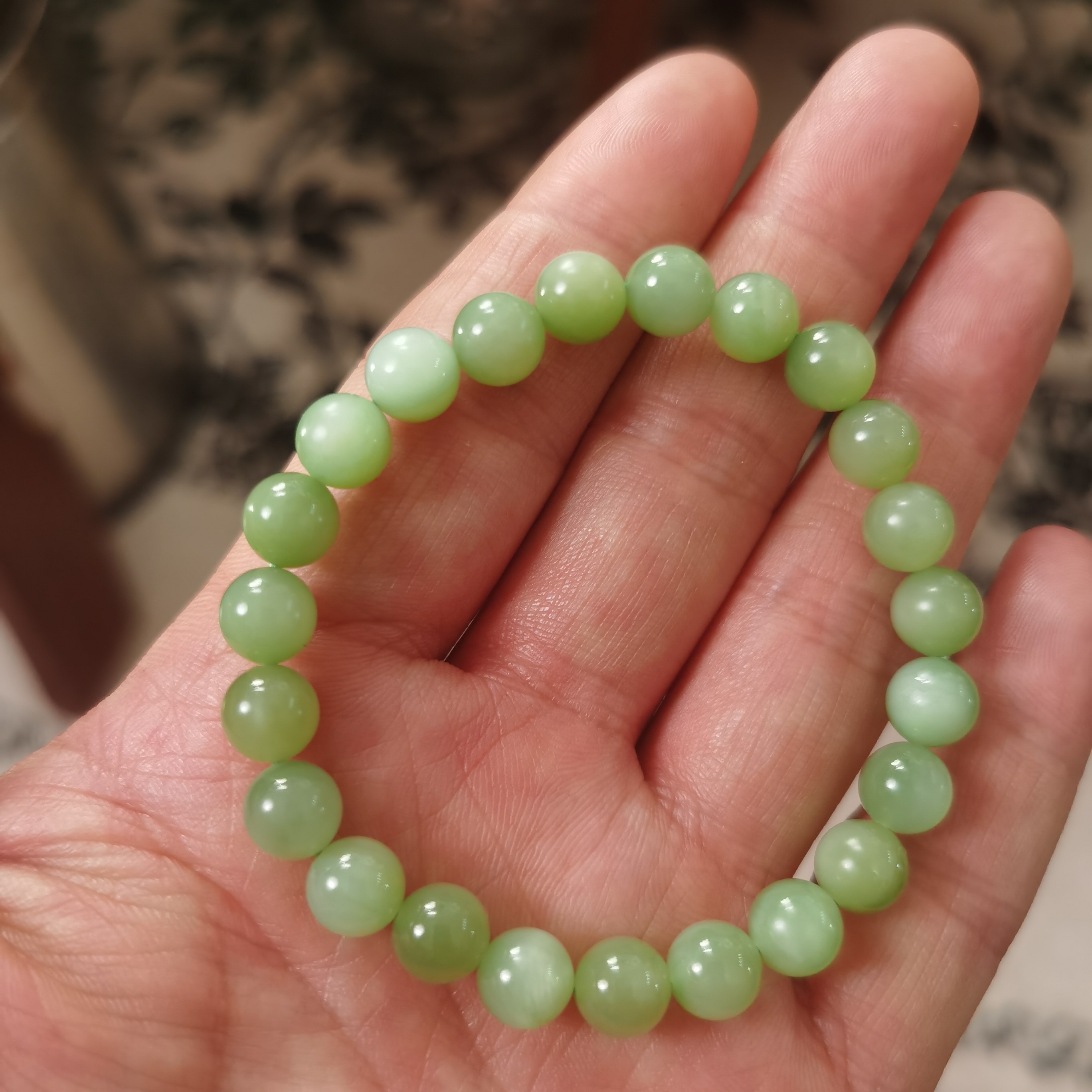 和田玉女款手串8mm