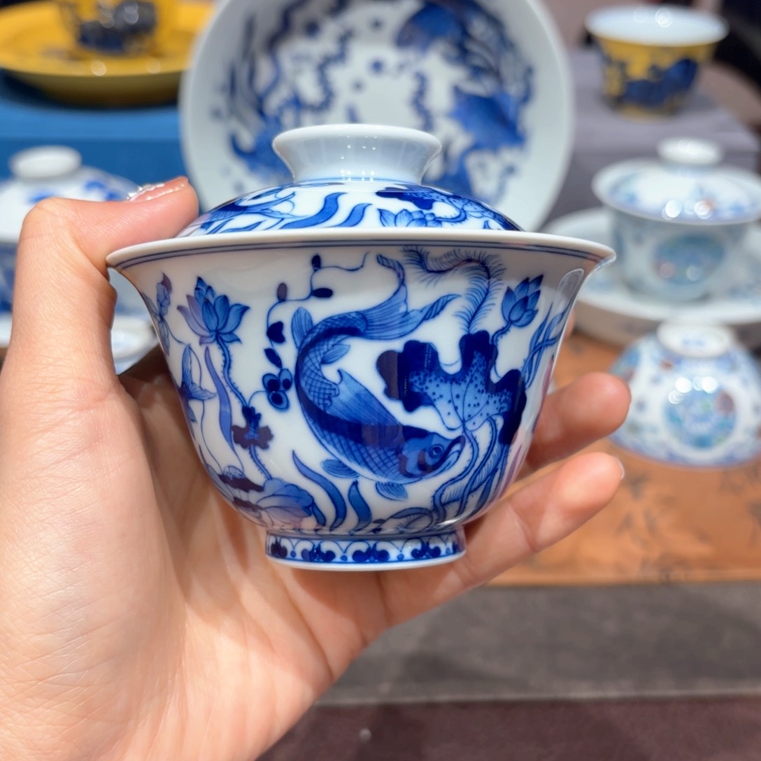 瓷片手工手绘陶瓷茶具