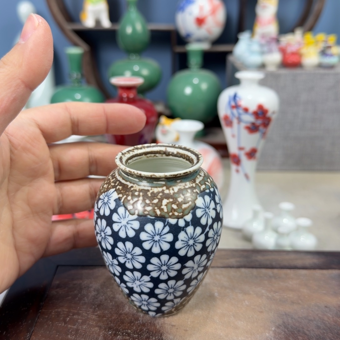 陶瓷手工小花器摆件