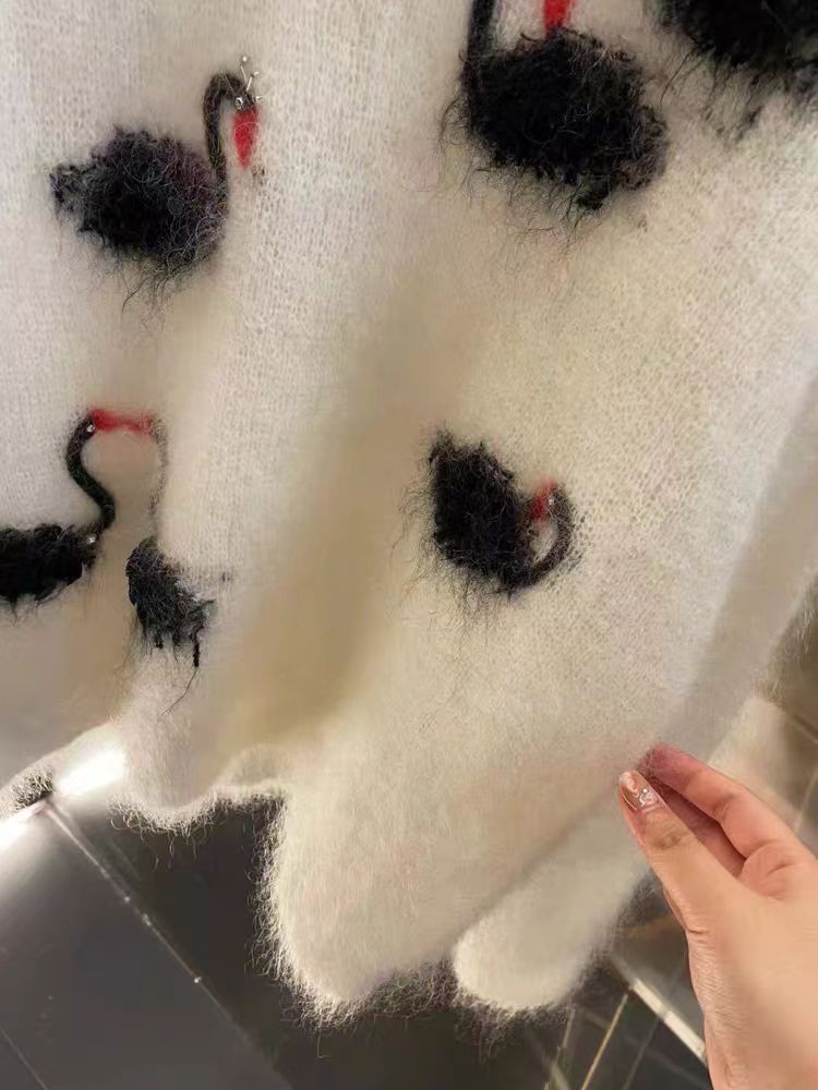 韩系马海毛套头针织衫