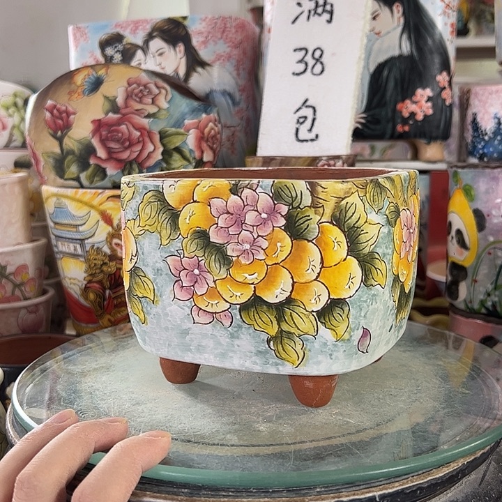 景德镇市手绘花盆性价比超级无敌高