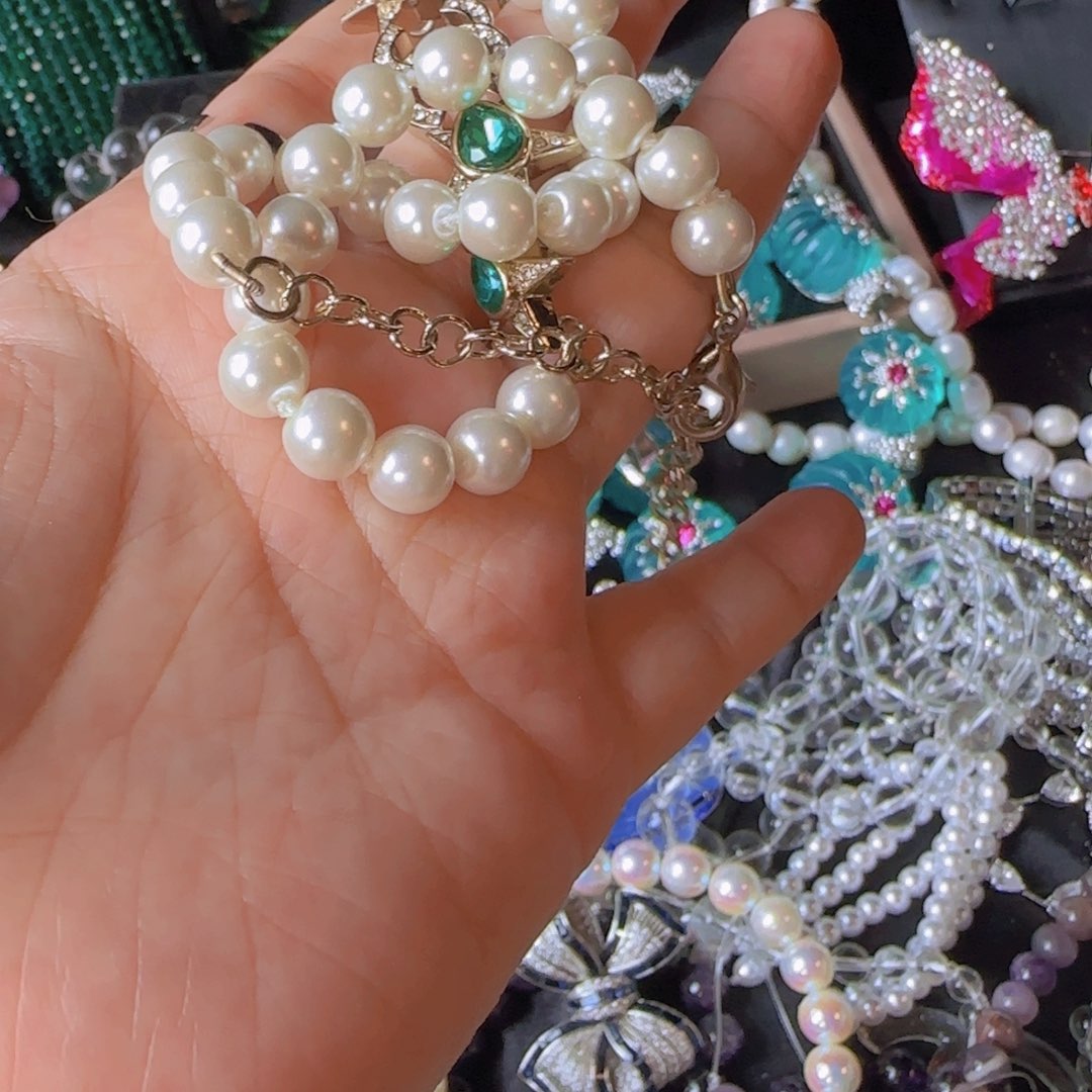 安***拉铁合金大理石项链