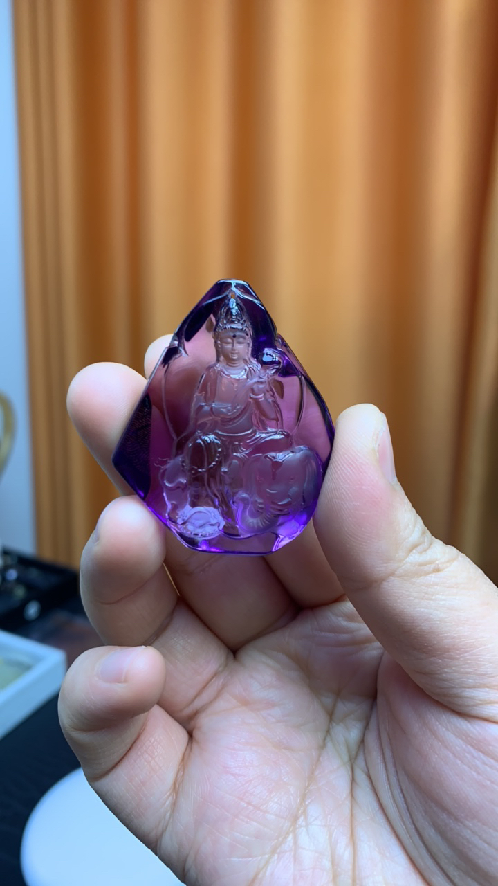 天然紫水晶普贤定制