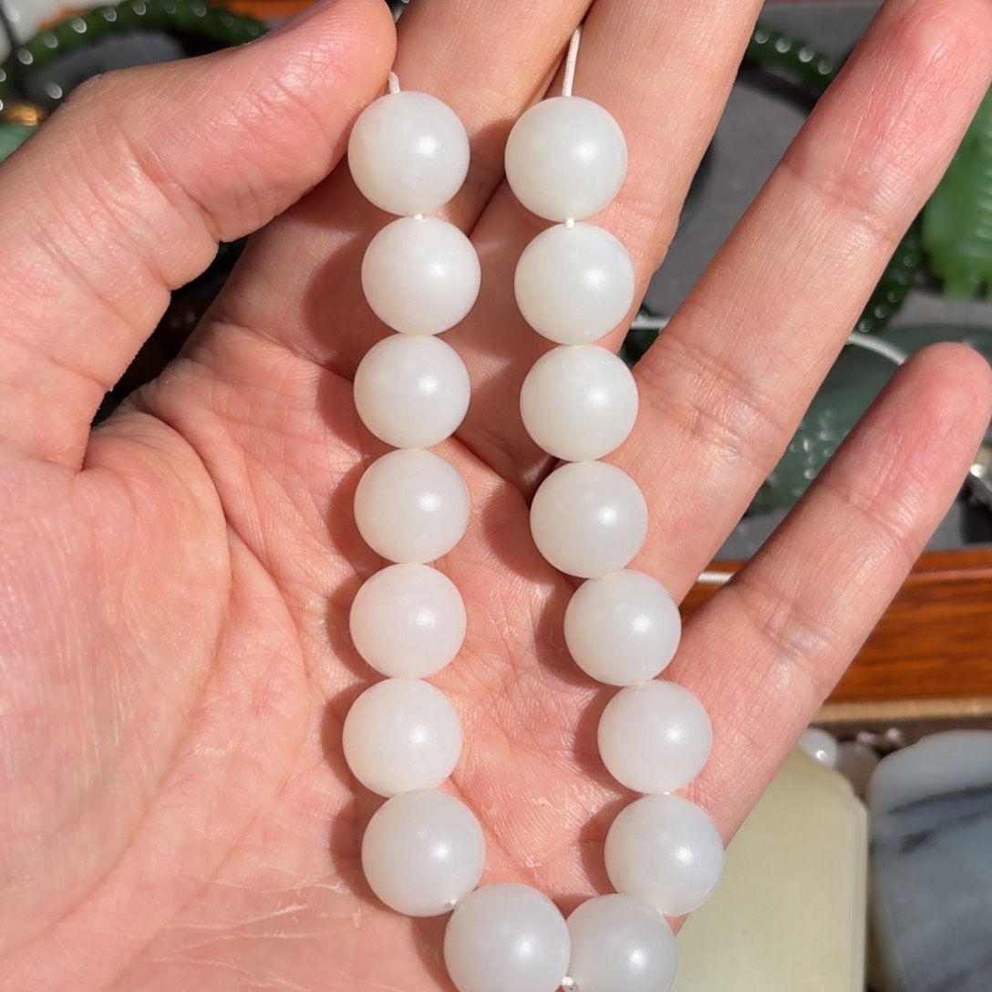 和田玉手串未镶嵌敏*