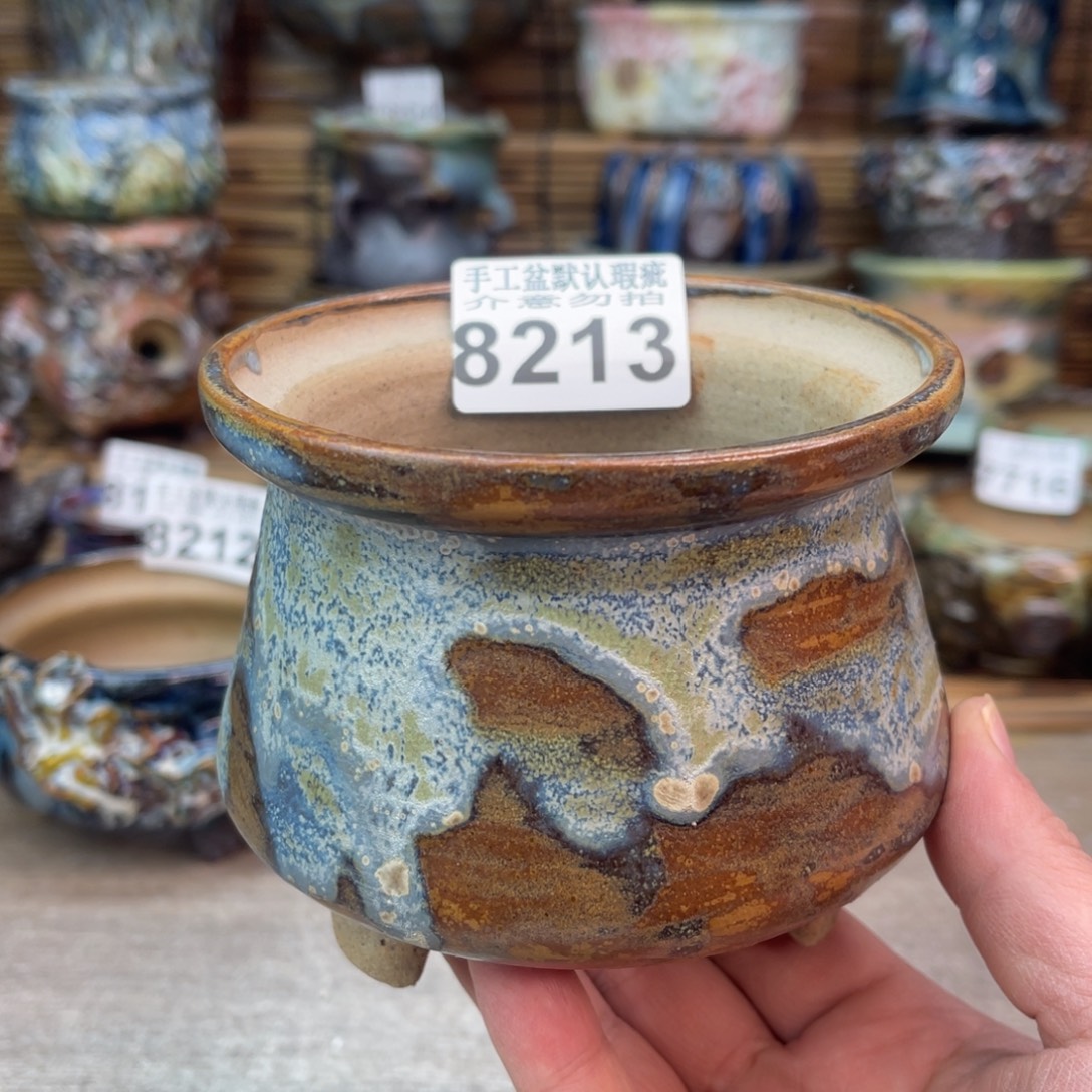 手工花盆默认瑕疵完美者勿拍