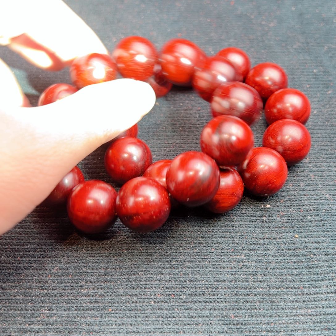 小叶紫檀手串/手链66克满星20泥料