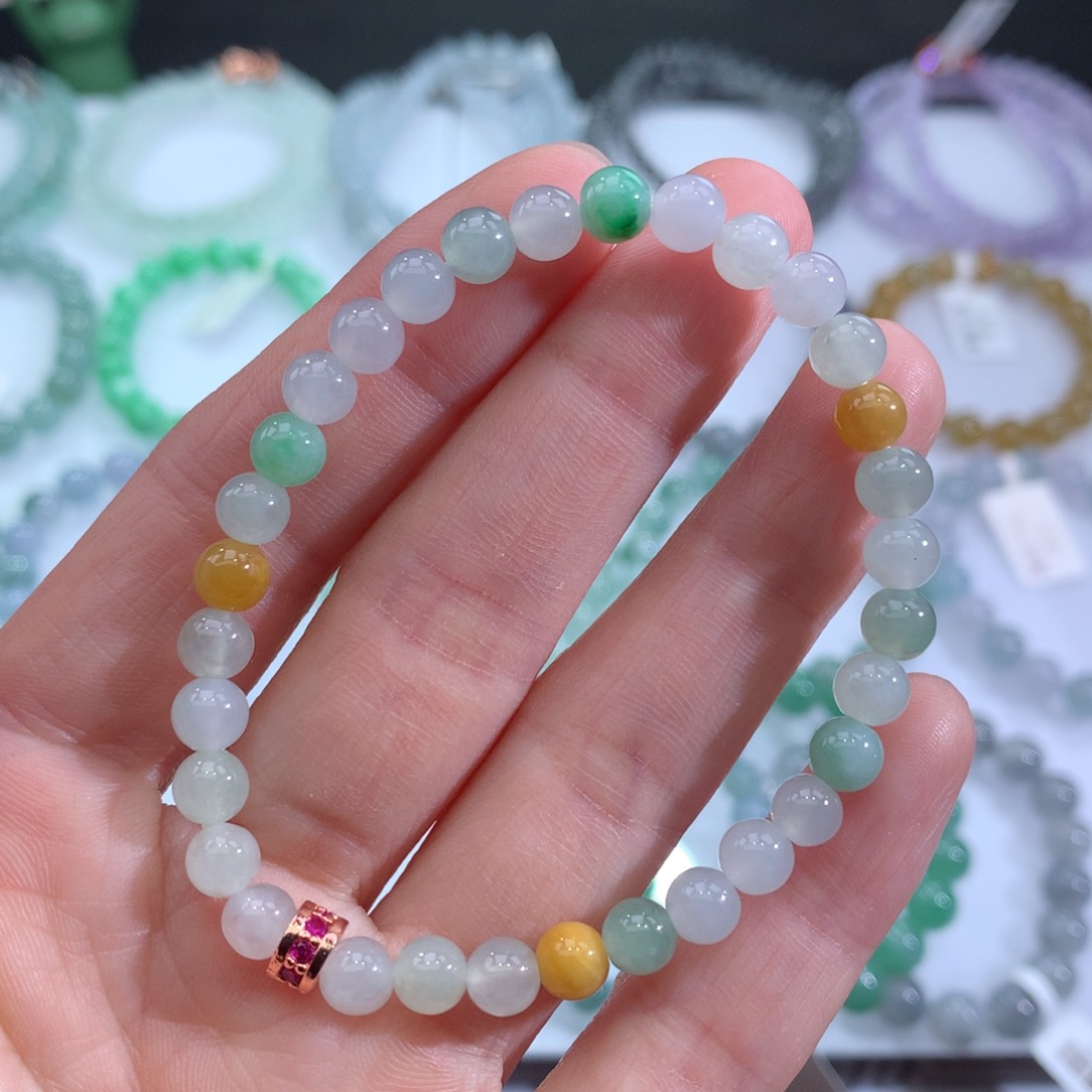 翡翠手链未镶嵌天然