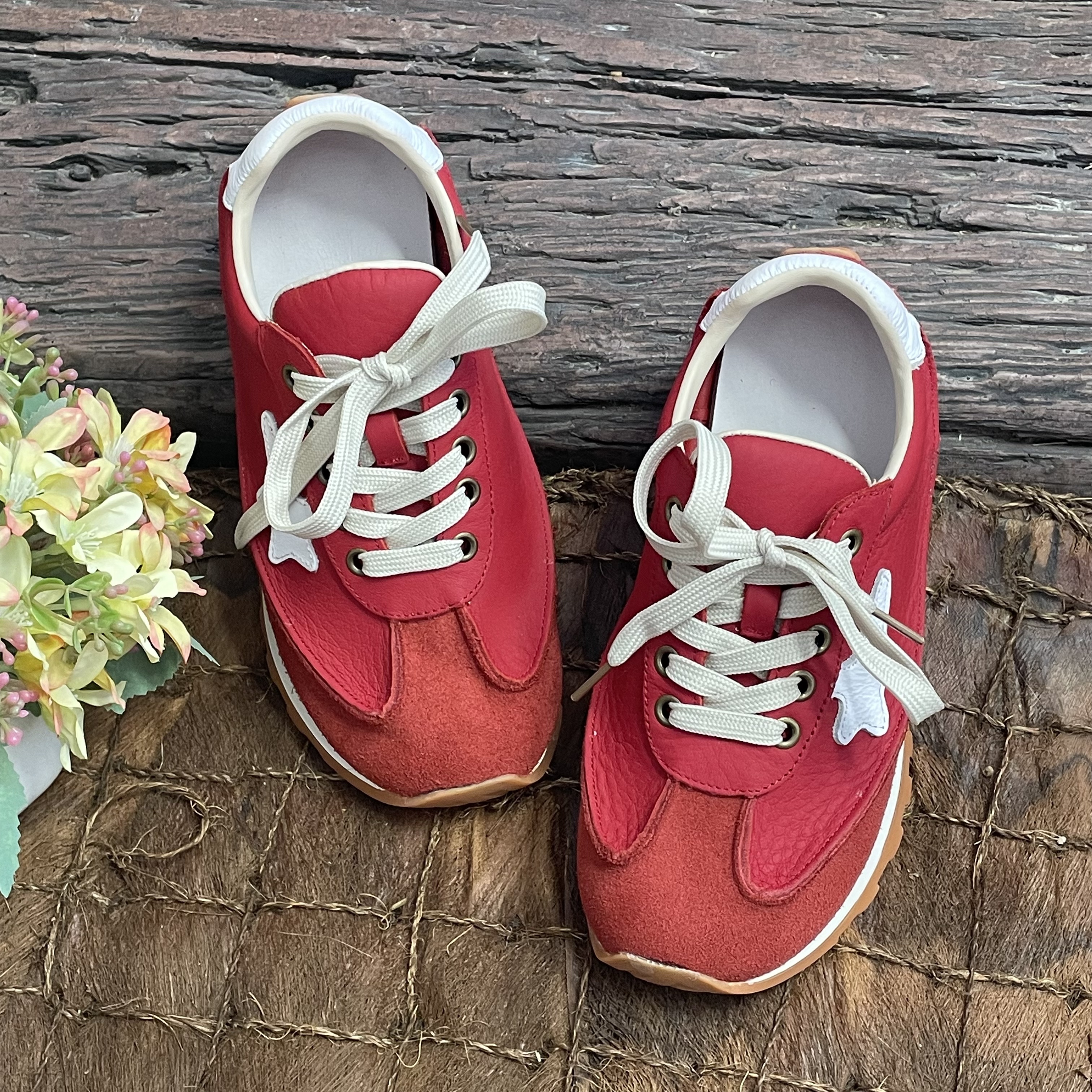 拙手作2025极简风平底浅口系带拼色薄款单鞋百搭休闲鞋