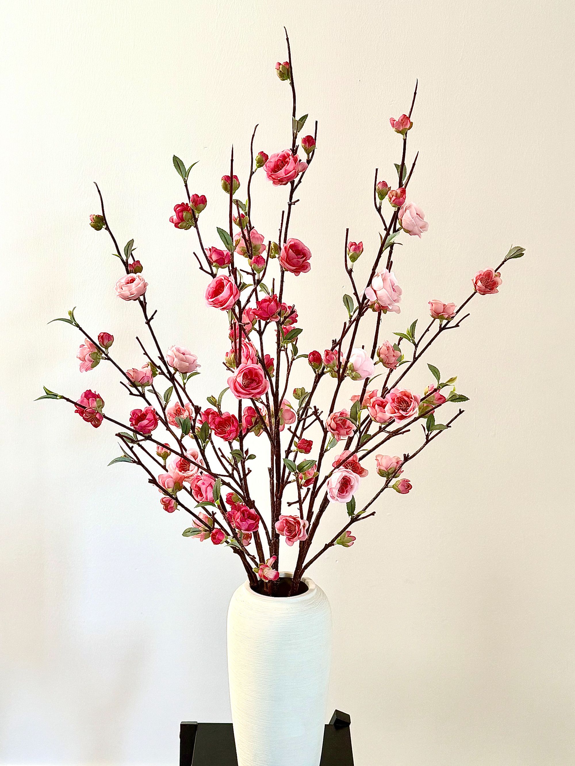 天山雪梅高端仿真花假花花卉装饰摆件客厅电视柜玄关餐桌拍摄摆件