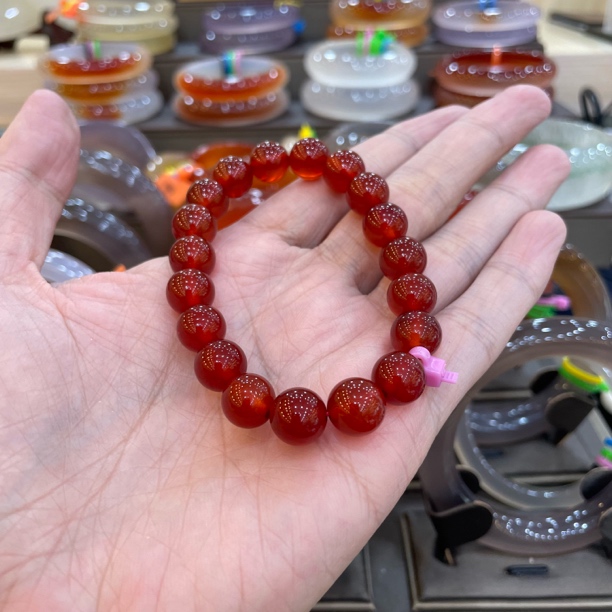 马料红色手串卡10