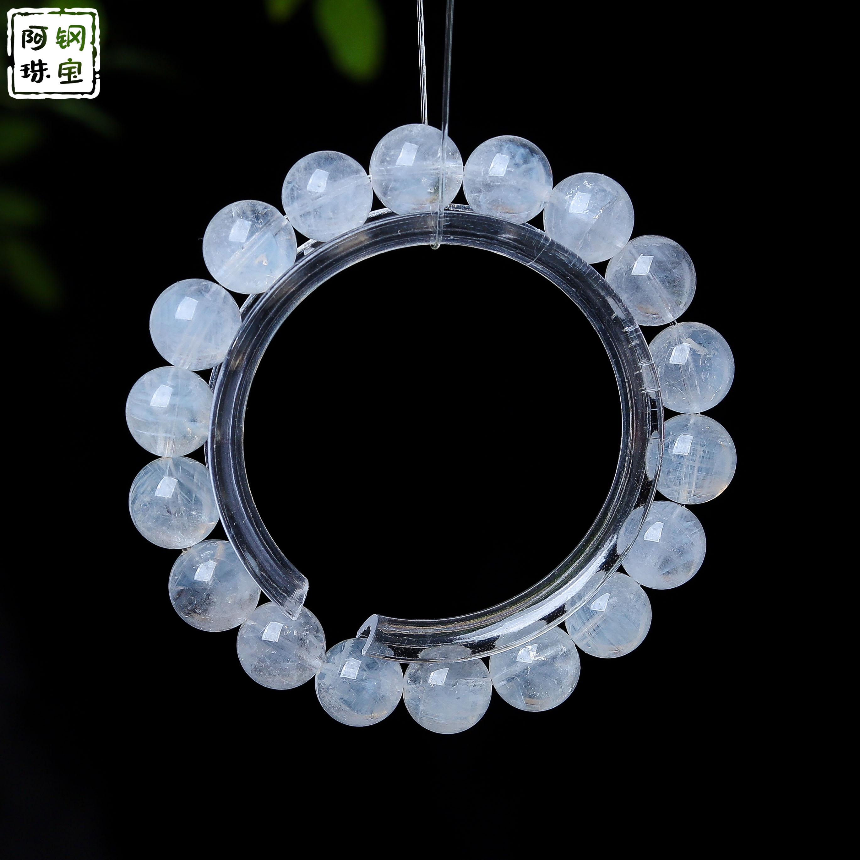 【高频能量】高品蓝针天然水晶手串满针隐针异象-多样性发其一lz114