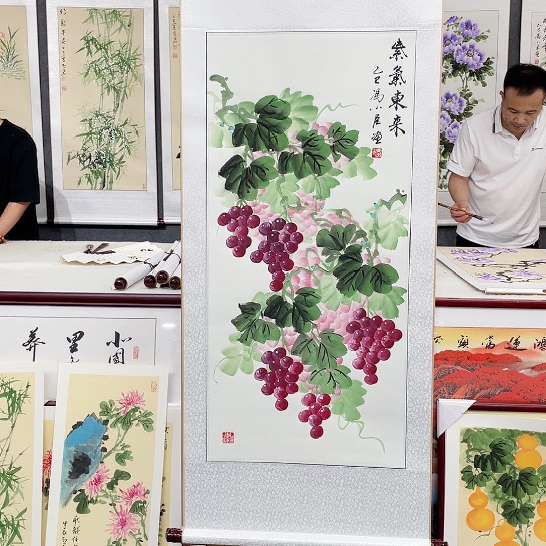 国画手绘手写作品