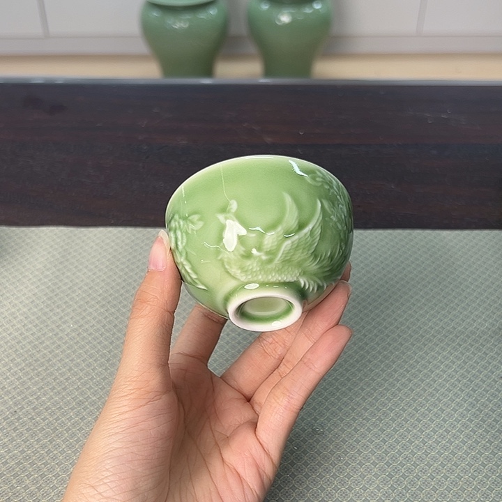 龙泉云间青瓷小米茶器