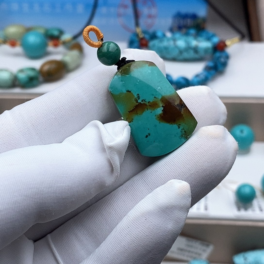 绿松石未镶嵌无事牌