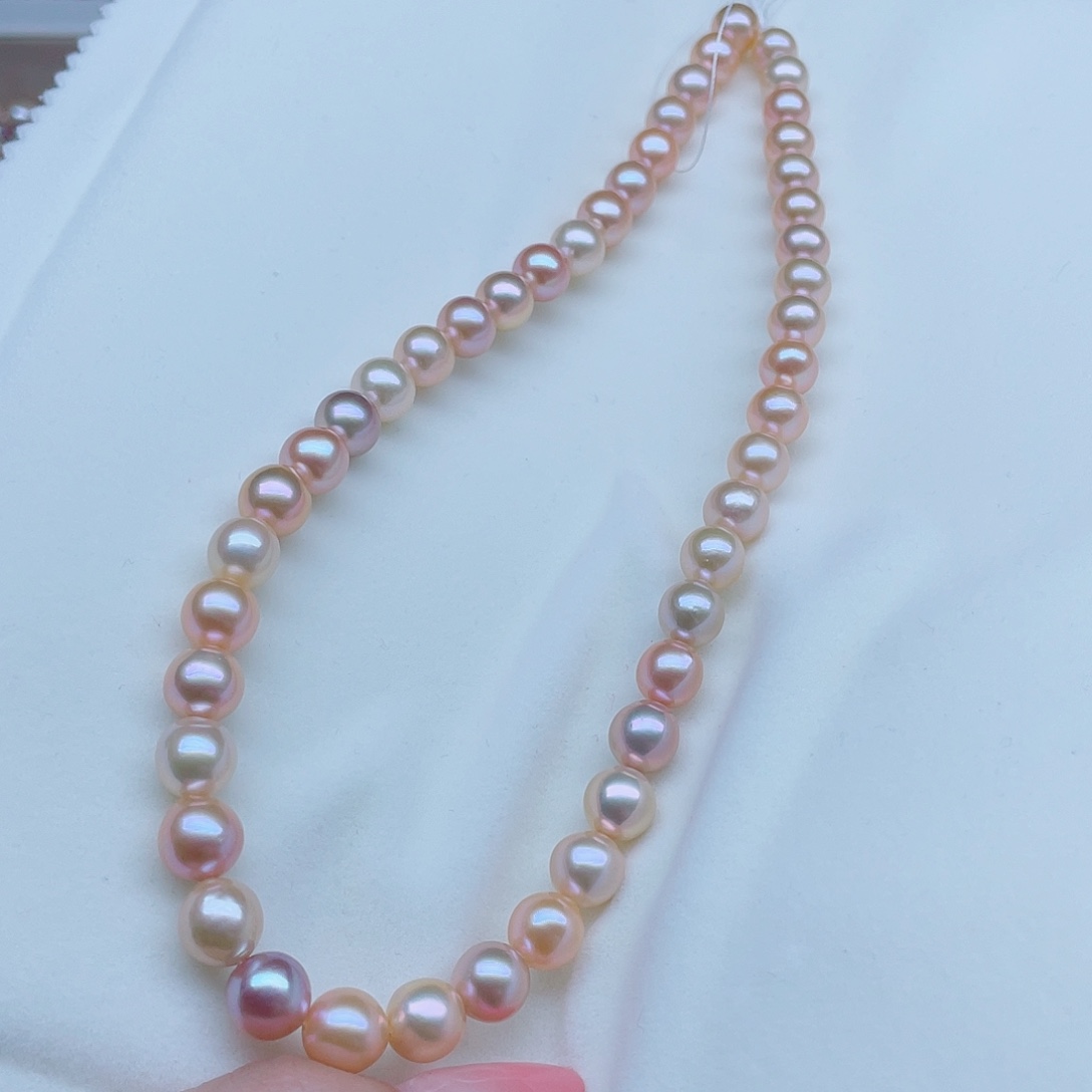 淡水珍珠银S925镶嵌颈饰