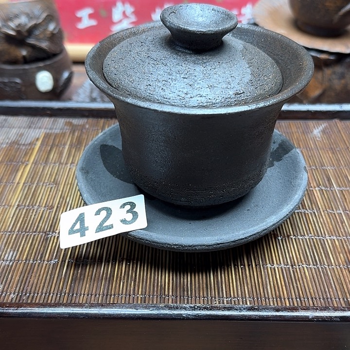 纯手工制作粗陶茶具